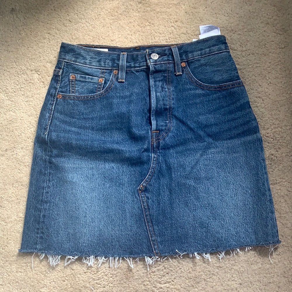 Dark Wash Levi Jean Mini Skirt